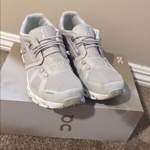 On Running Light Gray Athletic Shoes